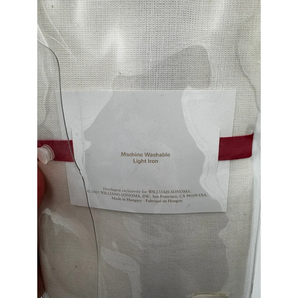 NWT Williams Sonoma Classic Border Red Cream 4 Placemats 4 Napkins Discontinued